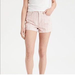 American Eagle Striped Denim Shorts
